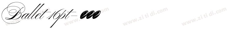Ballet 16pt字体转换 Ballet 16pt字体转换